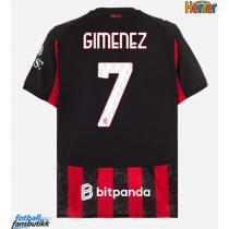 AC Milan Santiago Gimenez #7 Hjemmedrakt 2025-26 Kortermet